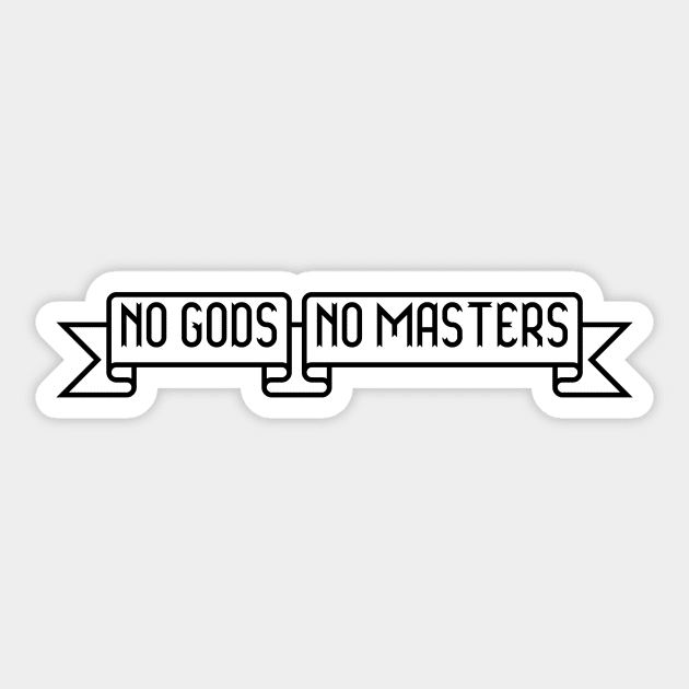 No Gods, No Masters Sticker by gusilu